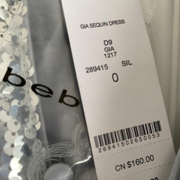 NWT Bebe sequin dress size 0 - Picture 7 of 9
